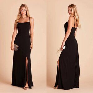 NWOT Birdy Grey Ash Cowl Neck Maxi Dress Black Women XS